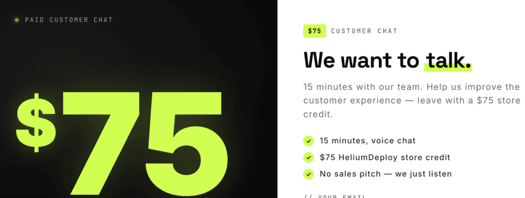 Helium Deploy Coupon Code 2026 – Get $75 Store Credit